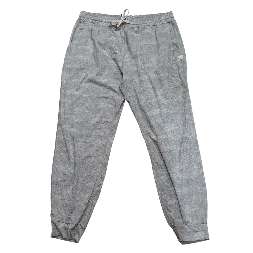 Vuori Performance Jogger Grey Camo Drawstring Sweatpants VW303 Sporty Large